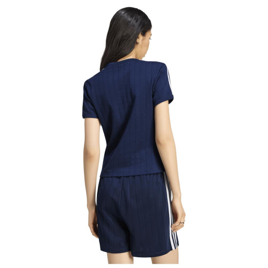 Adidas Γυναικεία κοντομάνικη μπλούζα Pinstripe Short-Sleeve Slim T-Shirt